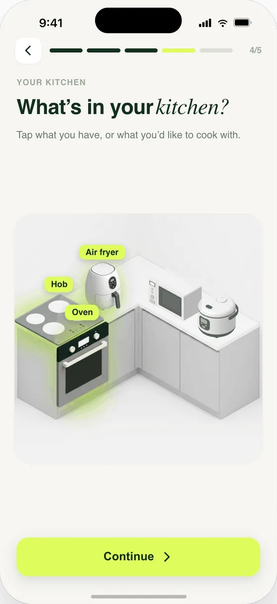 Telling Whipp what’s in your kitchen