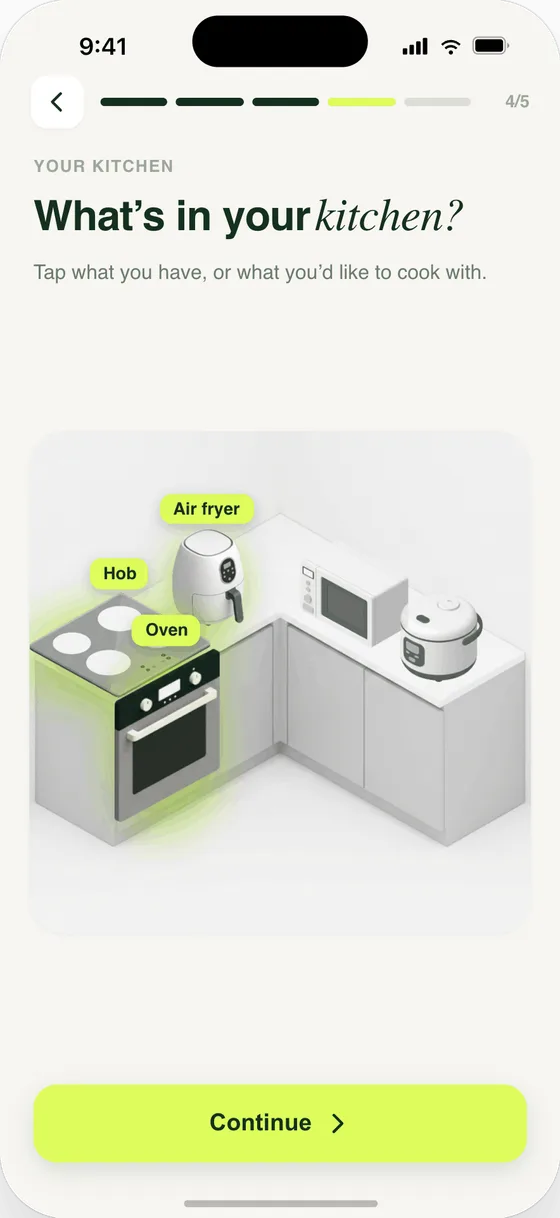 Telling Whipp what’s in your kitchen